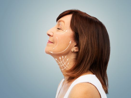 profile-senior-woman-with-face-lifting-arrows